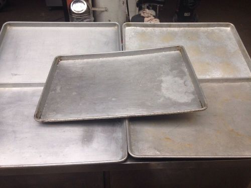 26&#034; x 18&#034; Aluminum Commercial Restaurant Baking Pans. Lot Of 5. Used