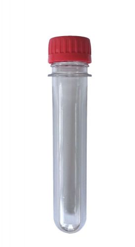 Plastic safety test tube 5.5 l x 1 (od) inches preform threaded cap - pack of 30 for sale