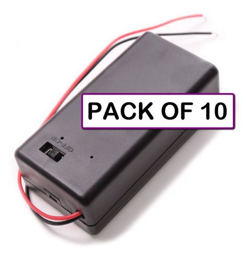 (PACK OF 10) VELLEMAN BH9VBS BATTERY HOLDER FOR 9V-CELL with SWITCH