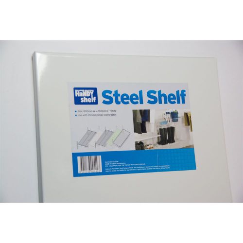 Handy shelf steel shelf 800x250mm optimised storage space, white *aust brand for sale