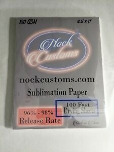 Nock customs Sublimation 8.5 x 11 inch Heat Transfer Paper - 100 Count