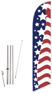 Cobb Promo American Glory (Us Flag) Feather Flag With Complete 15Ft Pole Kit And