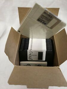 3M Imation 2HD 1.44 IBM 12 Floppy Disks &amp; 1 Sony Labels Original Box Diskette