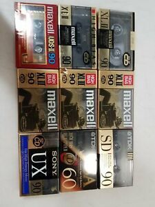 Lot of 9 Sealed Type II Cassette Tapes