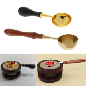Set of 2pcs Wax Sticks Seal Melting Spoon Furnace Tool Sealing Stamp Kit
