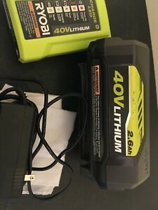 Ryobi 40 v Lithium 2.6 ah Battery with charger