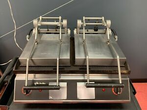 Star Pro-Max Panini Grill Commercial Pro-Max Two-Sided Grooved Grill+Dual Doors!