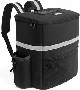 Homevative Thermal Insulated Food Delivery Backpack w/ Cup Holders, Black