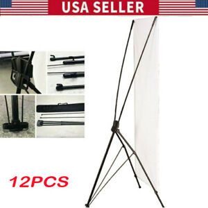 12pcs Economy Fiber Rod Korean X Banner Stand 80cm x 200cm Dispaly for Trade USA