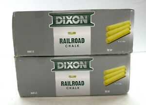 2 Cases Dixon Yellow Railroad Chalk 4&#034; x 1&#034; 72 Pc/Case 88813 New