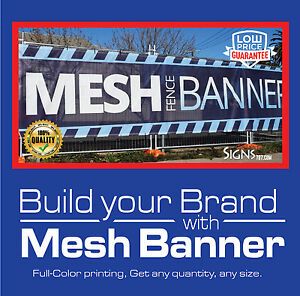 5&#039; x 15&#039; Custom Mesh Banner Full Color High Quality Hem + Grommet