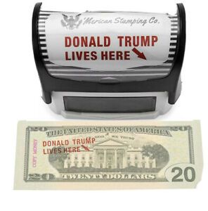 Donald Trump Lives Here Stamp, Self Inking Rubber Red Ink
