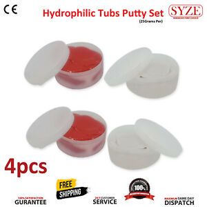 Dental Teeth Impression Putty 25G Red &amp; 25G White SET Of 4 quick Setting Mold CA