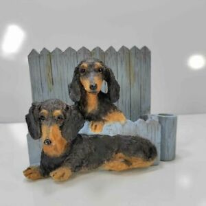 dachshund magnetic post it holder note and pen stand sticky note holder