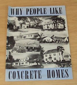 1944 PORTLAND CEMENT Advertising~&#034;WHY PEOPLE Like CONCRETE HOMES&#034;