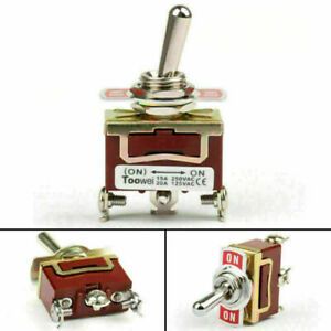 1Pcs Toowei 2 Terminal 3Pin (ON)-ON 15A 250V Toggle Switch Reset SPDT Grade FN
