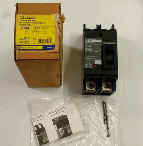 Square D QBL22200 QB 200 PowerPact 200 A amp Circuit Breaker on off NEW oldstock