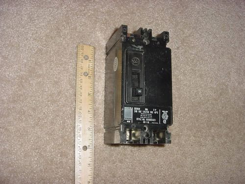 Westinghouse circuit breaker eb2030 240v 30a 2 pole new for sale