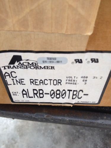 Acme transformer cat alrb-080tbc ac line reactor) 490 v max feq 60 3 phase for sale