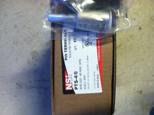 Box of 10  nsi pts 4/0 pin terminals pin size 2/0 for sale
