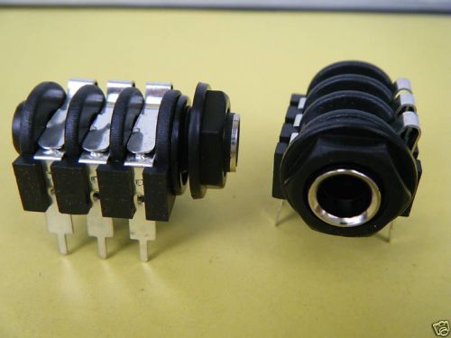 10p 1/4&#034; Audio Stereo Female Panel Mount Microphone Cable Plug JACK,2031