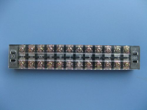 Ndc double rows 12 position covered barrier block terminal strip 600v 35a for sale