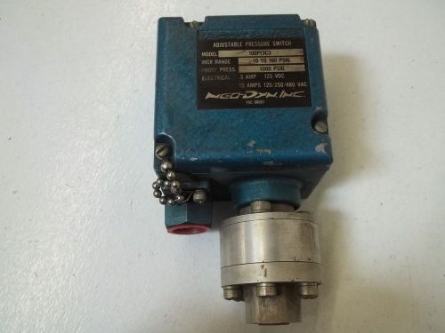 NEO-DYN, INC. 100P13C3 ADJUSTABLE PRESSURE SWITCH *USED*