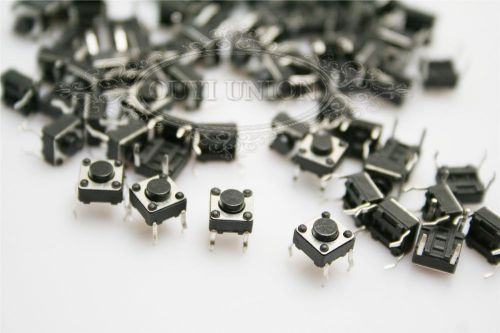 500pcs tactile push button switch momentary tact 6x6x5mm dip through-hole 4pin for sale
