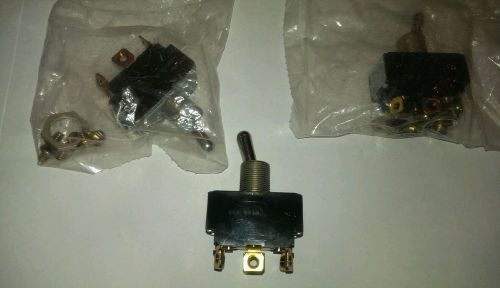 3 CARLING, DPST Toggle Switches,  Made in Mexico