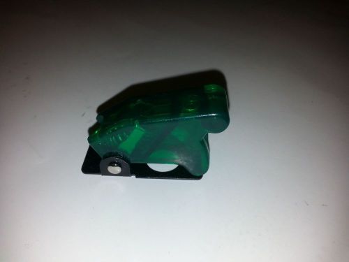 TRANSLUSCENT GREEN TOGGLE SWITCH SAFTEY COVER  HOT ROD RACECAR MOTORCYCLE BOAT