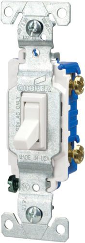 New Cooper Wiring Devices C1301-7LTW-L 15-Amp, 120-Volt Toggle Switch, White