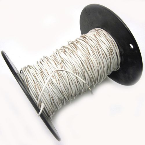 NEW 410 Ft 18AWG Hook Up Wire White w/ Brown Stripe Electrical Cable Wires