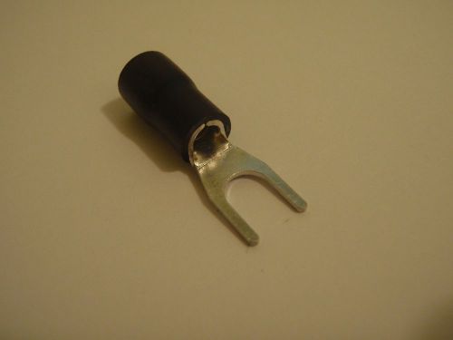 500pc insulated #10 fork crimp terminals black 12-14awg for sale