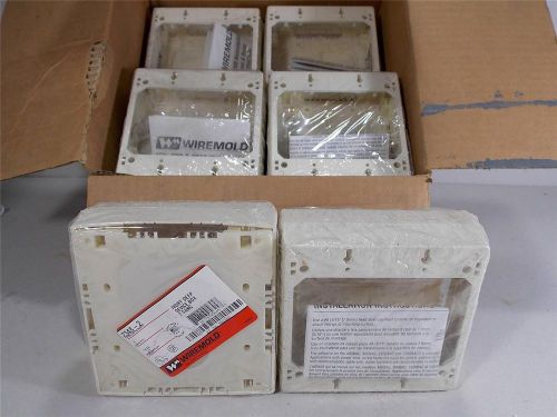 WIREMOLD 2348-2 CASE OF 12 IVORY DEEP DEVICE BOX 2 GANG NON METALLIC