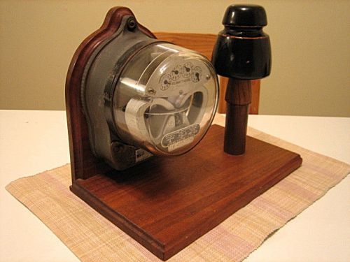 Vtg circa 1927-1934 general electric ge single phase watt-hour meter &amp; insulator for sale