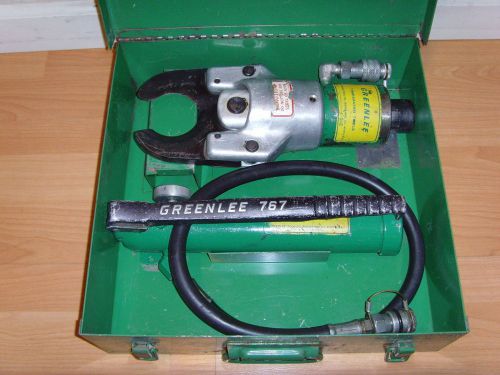 Greenlee 750 cable cutter kit, 746 hydraulic punch ram, 767 pump for sale