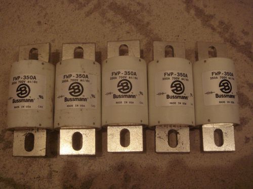 lot of 5 new Bussmann FWP-350A Fuses FWP350A 700V