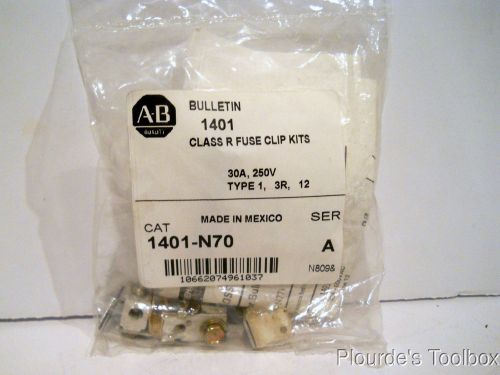 New Allen Bradley Fuse Clip Kit 1401-N70 for 1494H Safety Switches, 30A, 250V