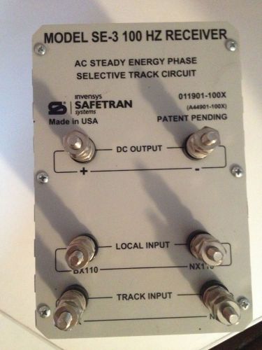 Safetran se-3 100hz track circuit receiver model 4000-44901-100x new for sale