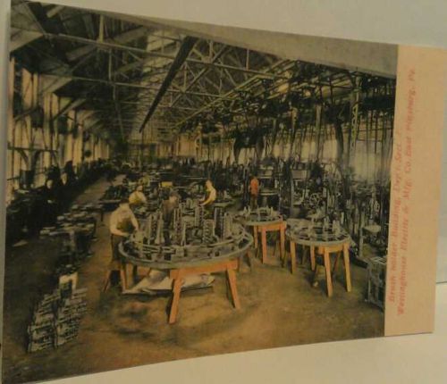 Old Westinghouse Mfg. Co East Pittsburgh Pa. Brush Holder Building Postcard Repo