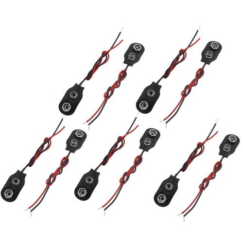 10 pcs faux leather shell 2 wired 9v battery connector for sale