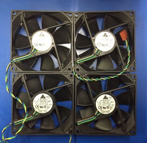 Lot Of 4 Delta Electronics 4-Wire 12V 0.60A DC Brushless Cooling Fan AUB0912VH