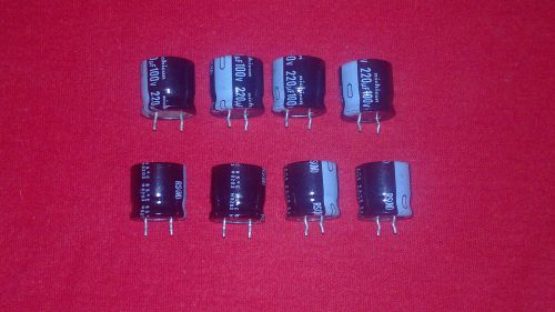 8  Nichicon 220uf 100v  RS series capacitors