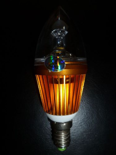 12- E14 Bulb 3W 270-300LM Warm White LED 240V Candle Lens Clear Lamp Energy Save