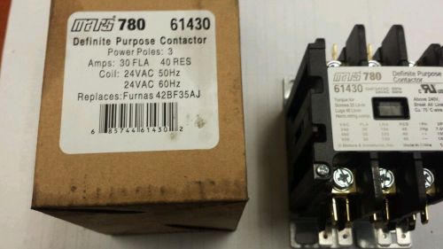 Mars 780 definite purpose contactor 3 pole 30a ind 40a res 24vac 61430 for sale