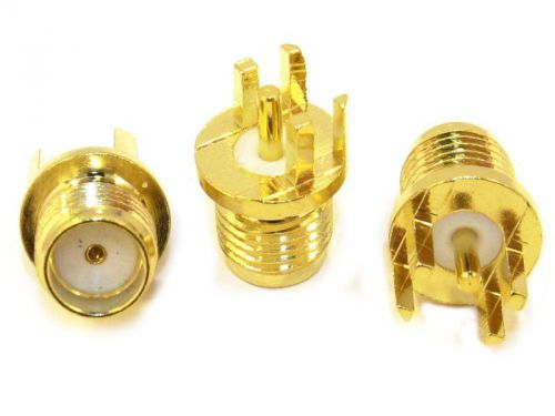 SMA RF Connector, High Quality, PCB Edge Mount, Round,Gold, FAST Shipping SYDNEY