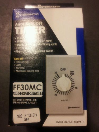 NEW Intermatic FF30MC 30-Minute Spring Loaded Wall Timer  Brushed Metal