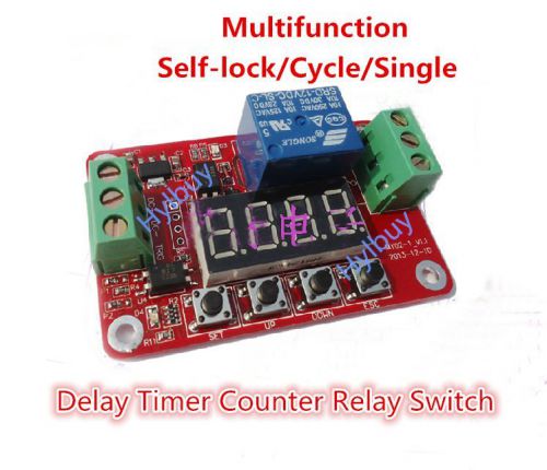 DC 24V Multifunction Self-lock Cycle PLC Timer Relay Module Delay Time Switch