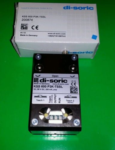 *New* DI-SORIC KSS 600 P3K-TSSL Capacitive Label Sensor 10-30V 200ma pnp 200874