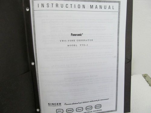 Singer TTG-2 Two-Tone Generator Instruction Manual